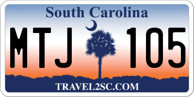 SC license plate MTJ105
