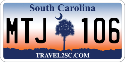 SC license plate MTJ106