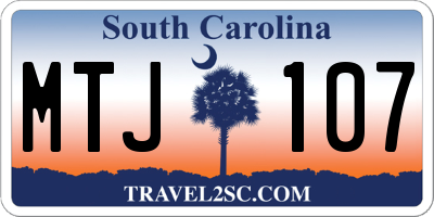 SC license plate MTJ107