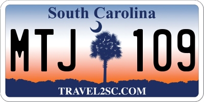 SC license plate MTJ109