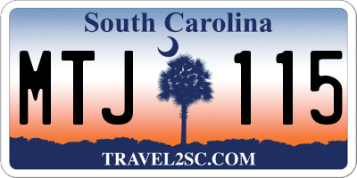 SC license plate MTJ115