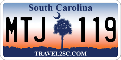 SC license plate MTJ119