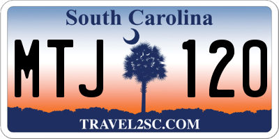SC license plate MTJ120