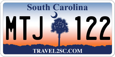 SC license plate MTJ122