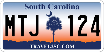SC license plate MTJ124