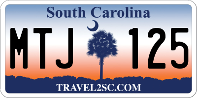 SC license plate MTJ125