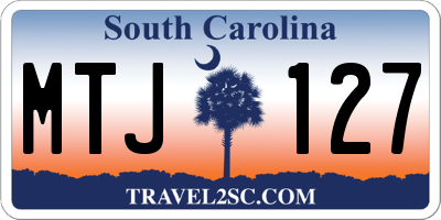 SC license plate MTJ127