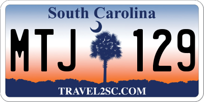 SC license plate MTJ129