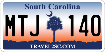 SC license plate MTJ140