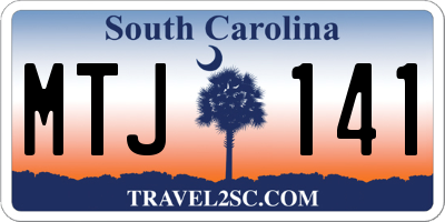 SC license plate MTJ141