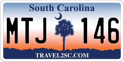 SC license plate MTJ146