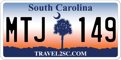 SC license plate MTJ149