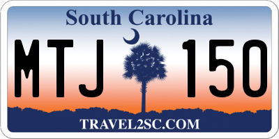 SC license plate MTJ150