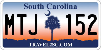 SC license plate MTJ152