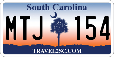 SC license plate MTJ154