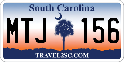SC license plate MTJ156