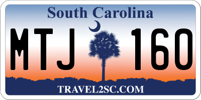 SC license plate MTJ160