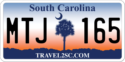 SC license plate MTJ165