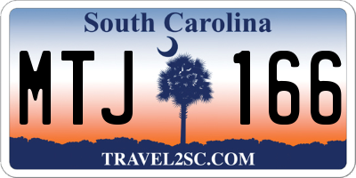 SC license plate MTJ166