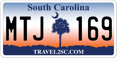 SC license plate MTJ169