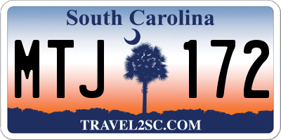 SC license plate MTJ172