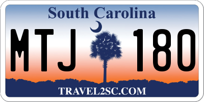SC license plate MTJ180