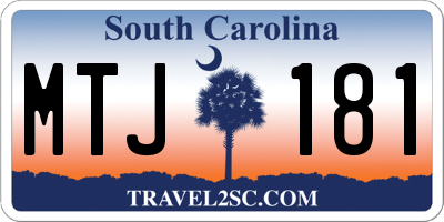 SC license plate MTJ181