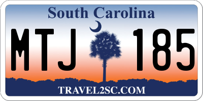 SC license plate MTJ185