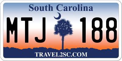 SC license plate MTJ188