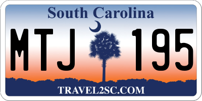 SC license plate MTJ195