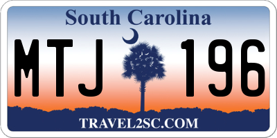 SC license plate MTJ196