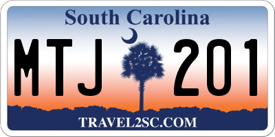 SC license plate MTJ201