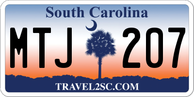 SC license plate MTJ207