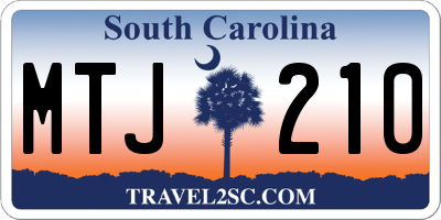 SC license plate MTJ210