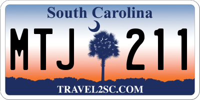 SC license plate MTJ211