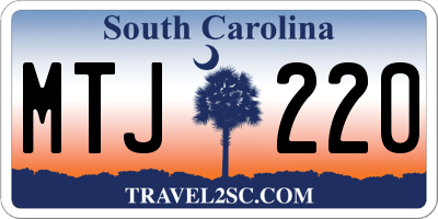 SC license plate MTJ220