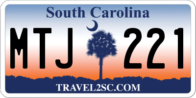 SC license plate MTJ221