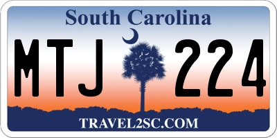 SC license plate MTJ224