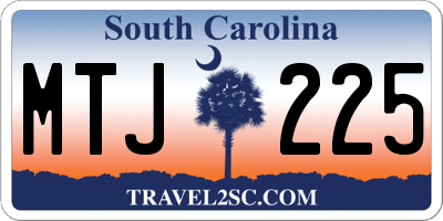SC license plate MTJ225