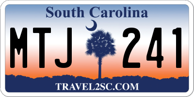 SC license plate MTJ241