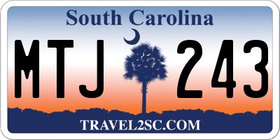 SC license plate MTJ243