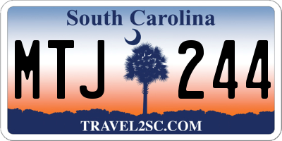 SC license plate MTJ244