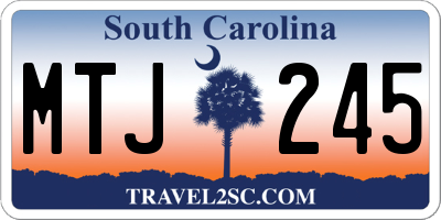 SC license plate MTJ245