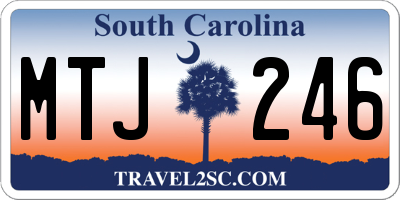SC license plate MTJ246
