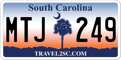 SC license plate MTJ249