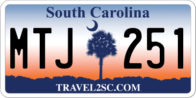 SC license plate MTJ251
