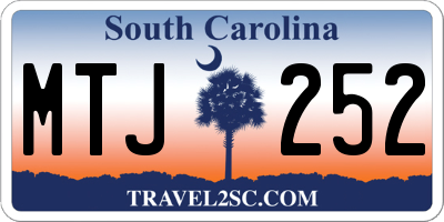 SC license plate MTJ252