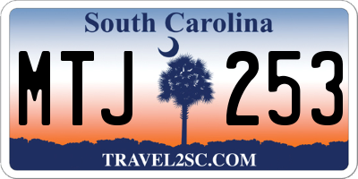 SC license plate MTJ253