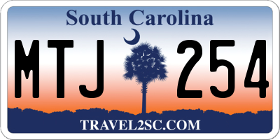 SC license plate MTJ254
