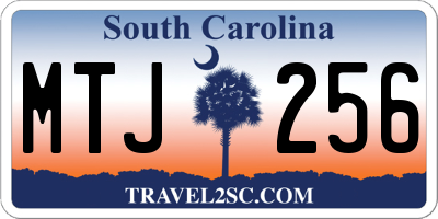 SC license plate MTJ256